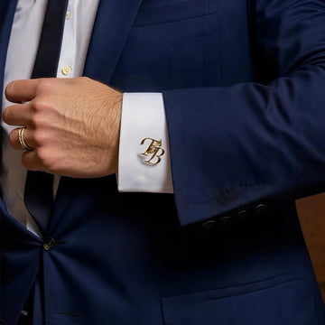 Premium Initial Cufflinks for Men – Gold & Silver Finish