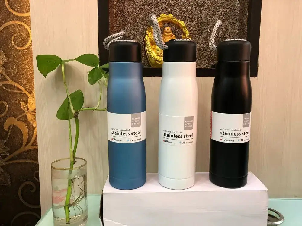 Customised name or brand logo / Stainless Steel Vacuum Sports Water Bottle 500 ml Gift Set