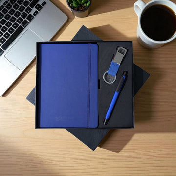 Diary, Pen & Keychain Combo – Engraved with Name or Company Logo