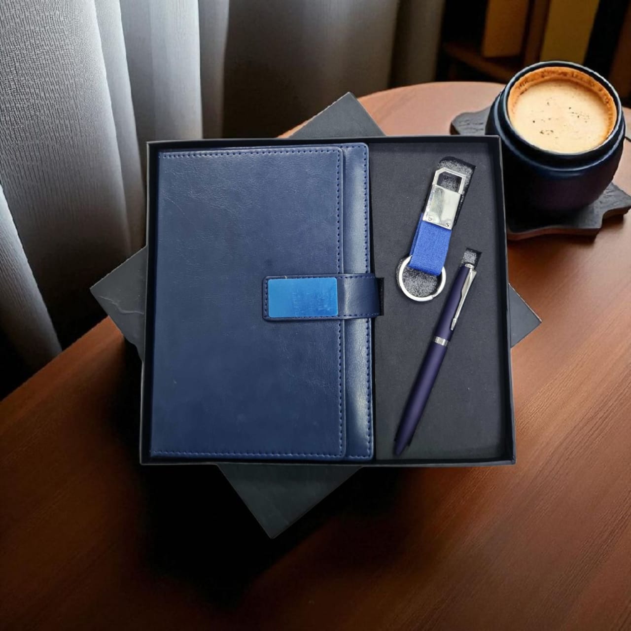 Professional Gift Combo – Diary, Pen & Keychain with Custom Name/Logo