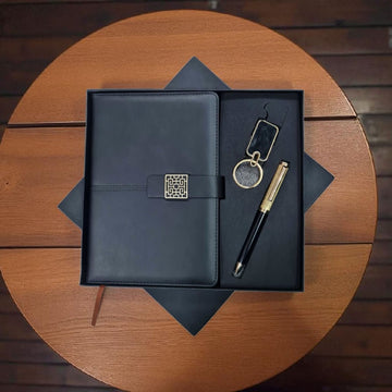 All-in-One Custom Gift Set – Diary, Pen & Keychain with Logo
