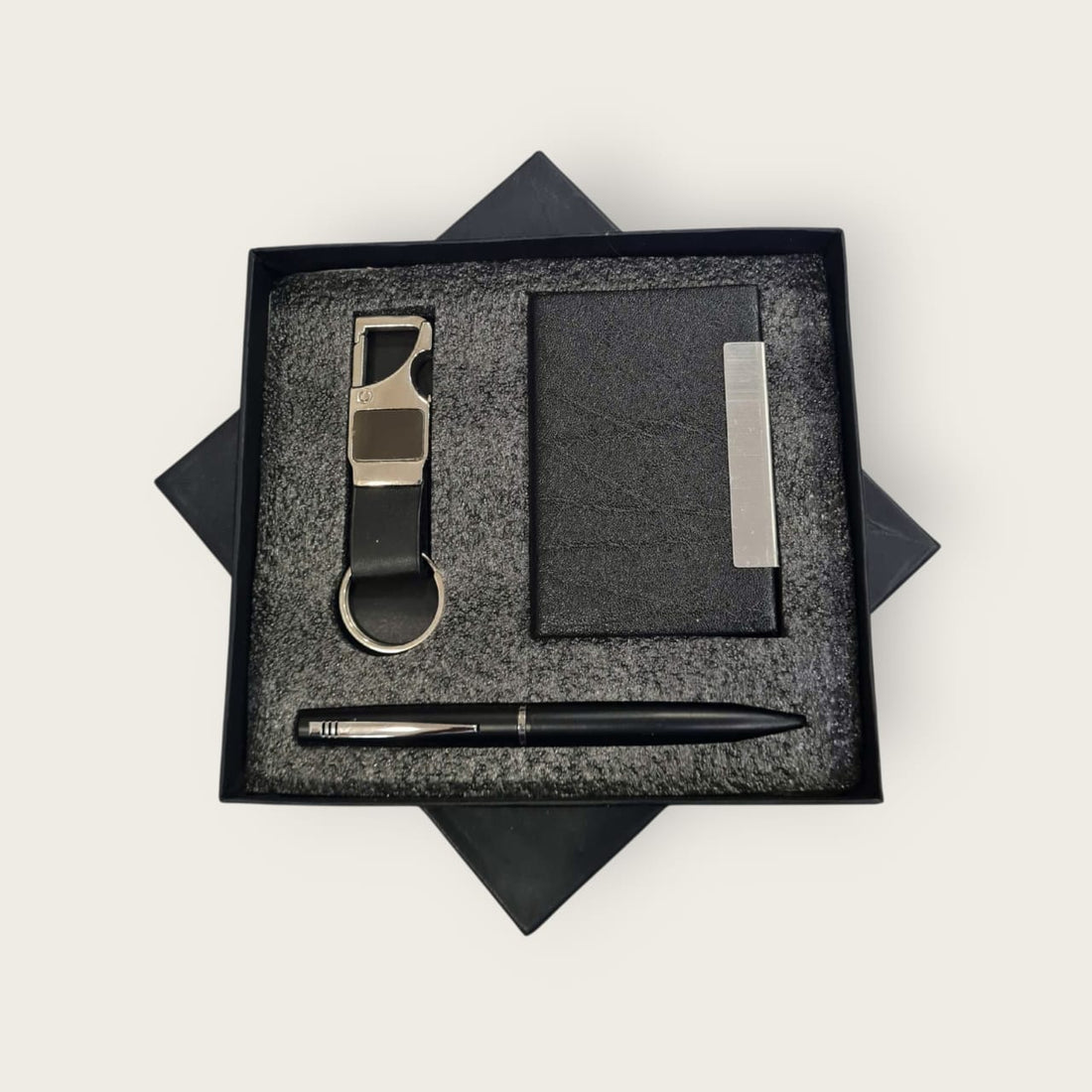 Premium Customised Card Holder, Pen & Keychain Set for Branding