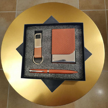 Custom Logo Card Holder with Pen & Keychain – Perfect Corporate Gift