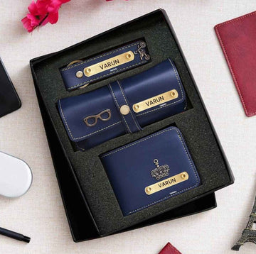 Customised Wallet, Keychain & Spec Case with Name or Charm – Premium Personalised Gift Set