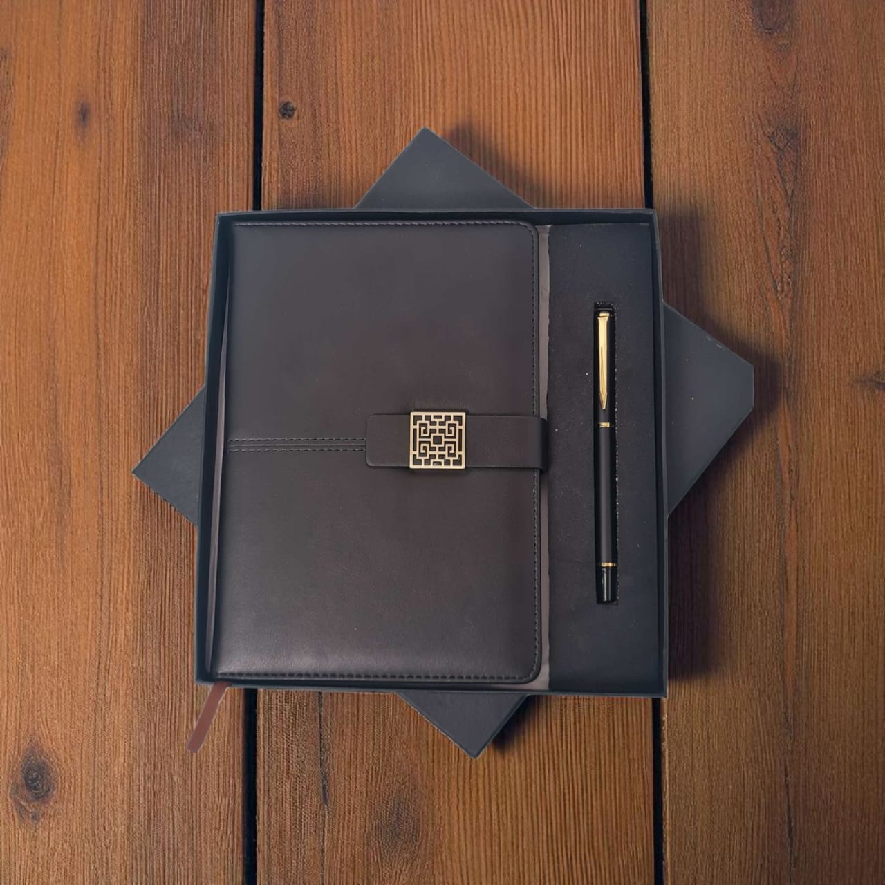 Personalised Flap Diary & Pen Gift Set – Custom Name & Logo