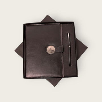 Personalised Diary & Pen Set – Multiple Colours, Flap Closure Design