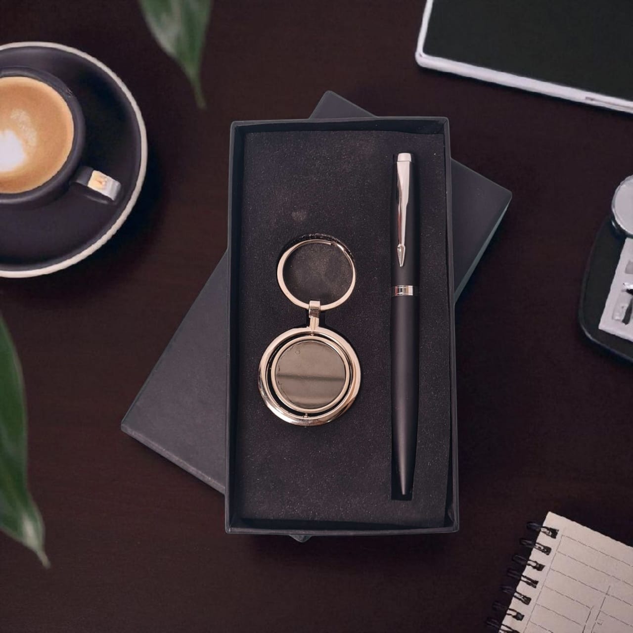 Custom Engraved Metal Keychain & Pen Set – Name or Logo Personalisation