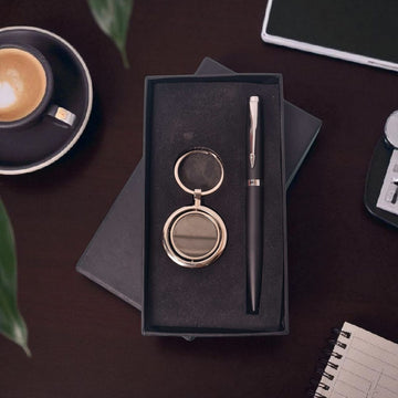 Custom Engraved Metal Keychain & Pen Set – Name or Logo Personalisation