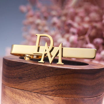 Personalised Alphabet Tie Pin – Luxury Gold & Silver Finish with Packaging