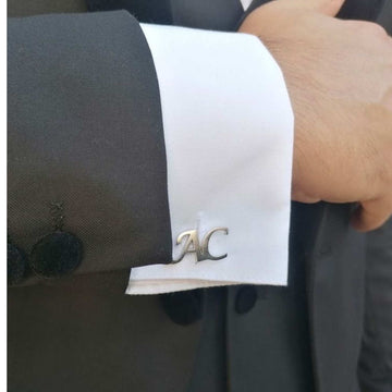 Unique Personalized Initial Cufflinks | 22 Carat Gold Plated Craftsmanship