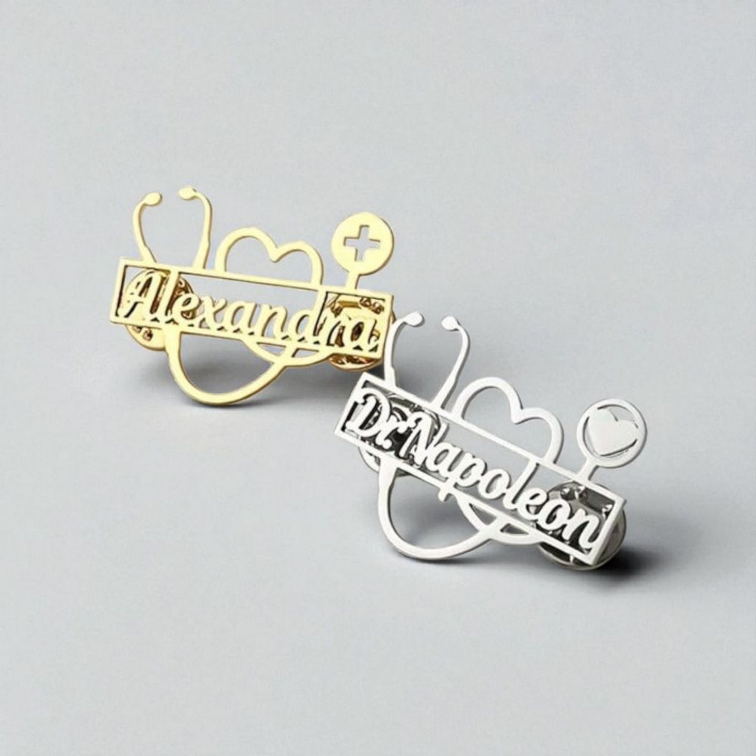 Customised Doctor Lapel Pin | 22 Carat Gold Plated & 925 Silver Plated