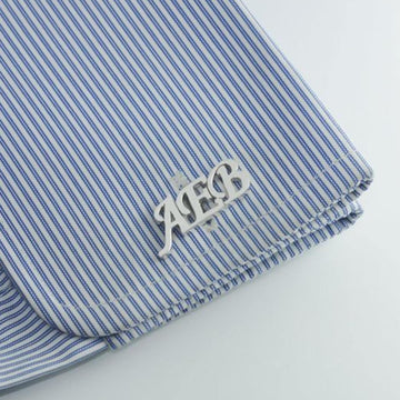 Customised 3-Alphabet Initial Cufflink – 22K Gold Plated & 925 Silver Plated