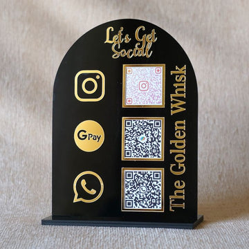 Custom QR Code Review Stand – Boost Your Google & Instagram Reviews!