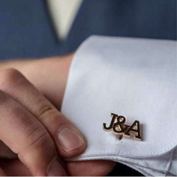 Bespoke 3-Alphabet Initial Cufflink – Premium Gold & Silver Plated