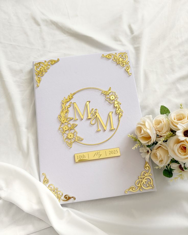 White Nikah Certificate Book – Customized for Bride & Groom