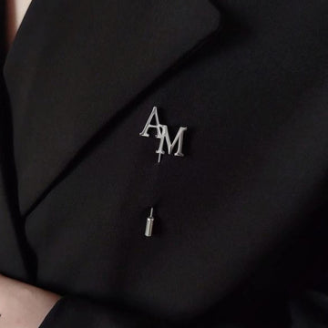 Customised Initial Coat Pin – 22K Gold Plated & 925 Silver Plated