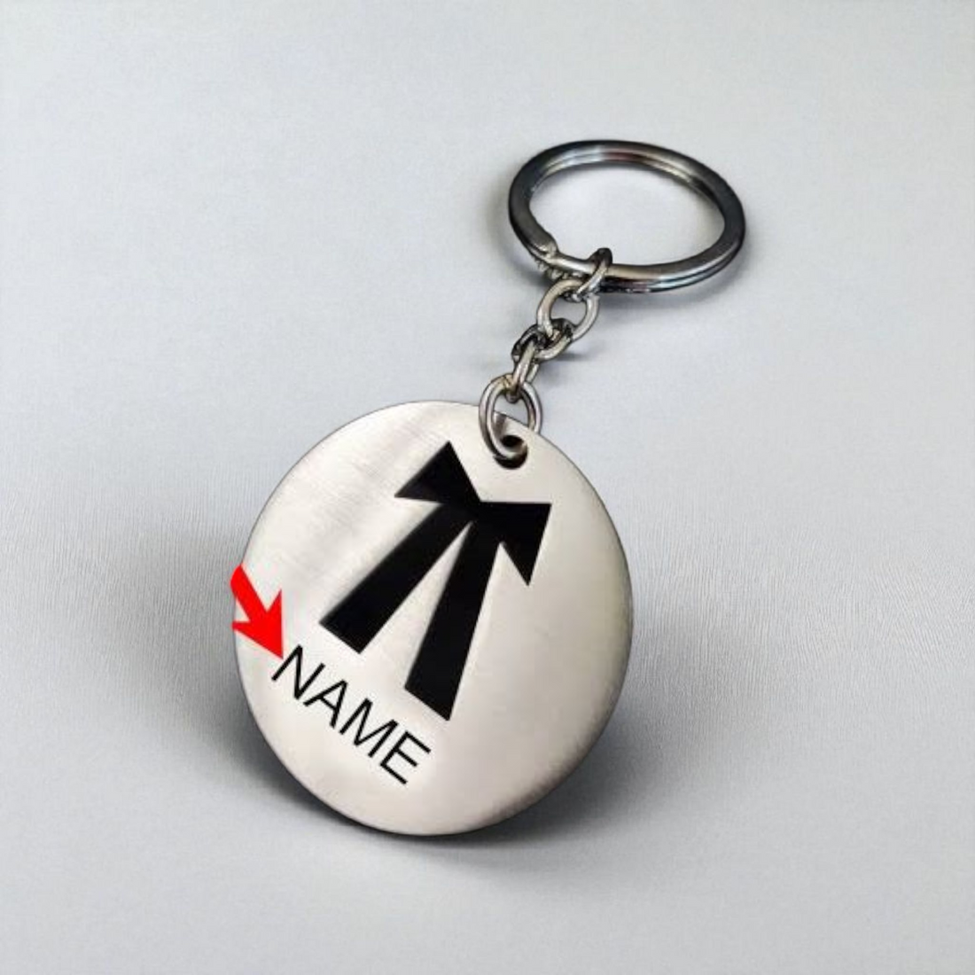 Personalized Stainless Steel Advocate Keychain – Custom Name Engraved