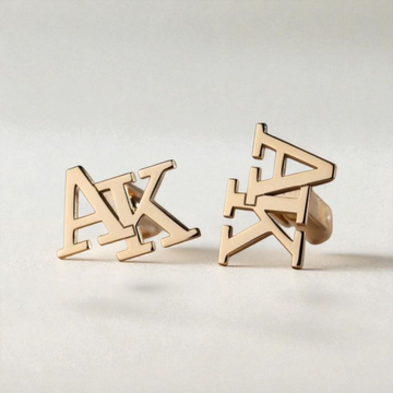 Custom Initial Cufflinks | 22-Carat Gold or Sterling Silver Plating