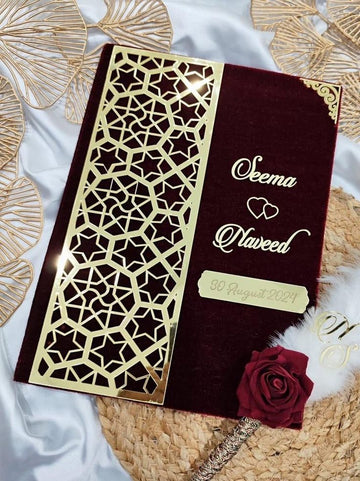 Celebrate Your Nikah in Style – Exclusive Acrylic Cut Booklets