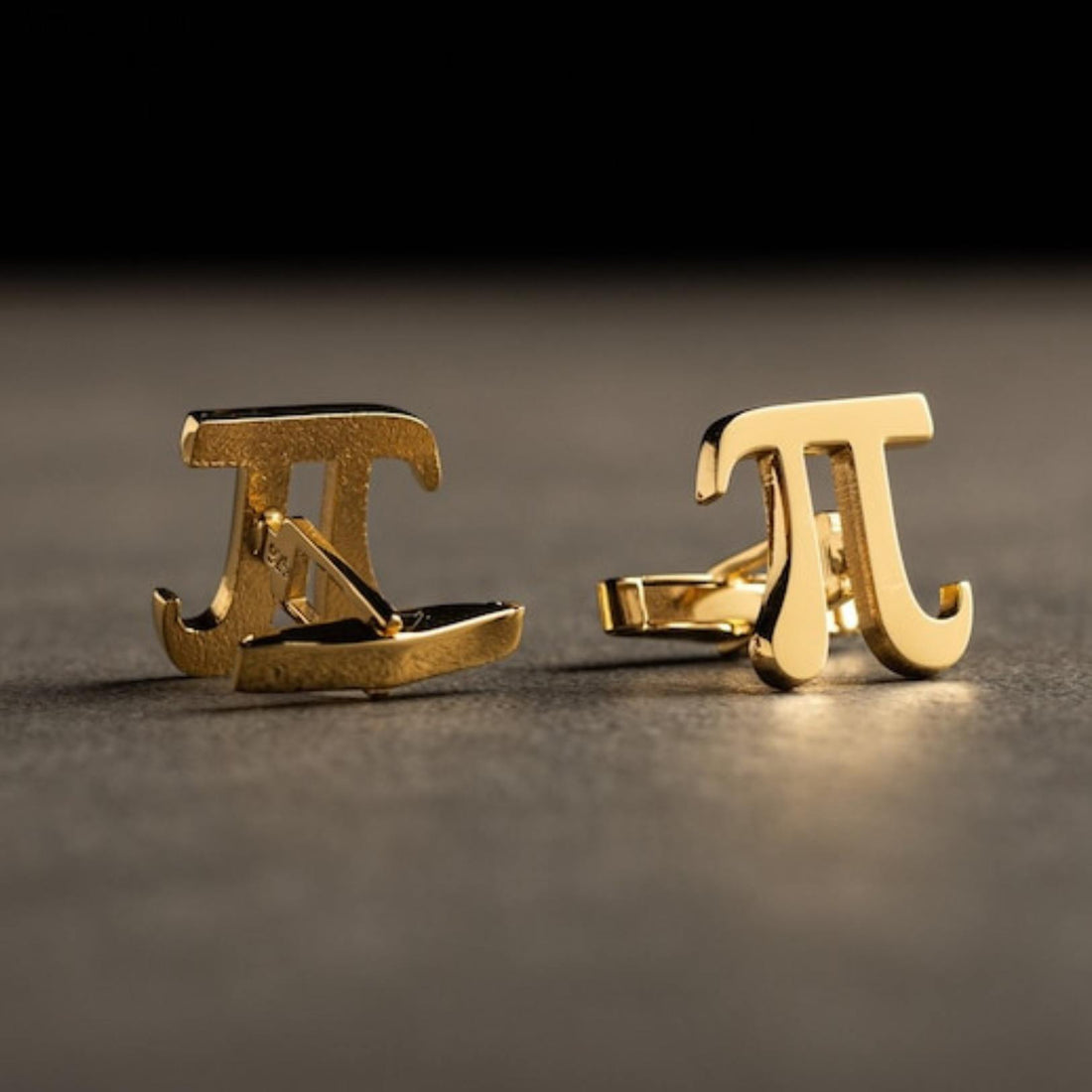Pi Symbol Cufflink – 22K Gold Plated & 925 Silver Plated