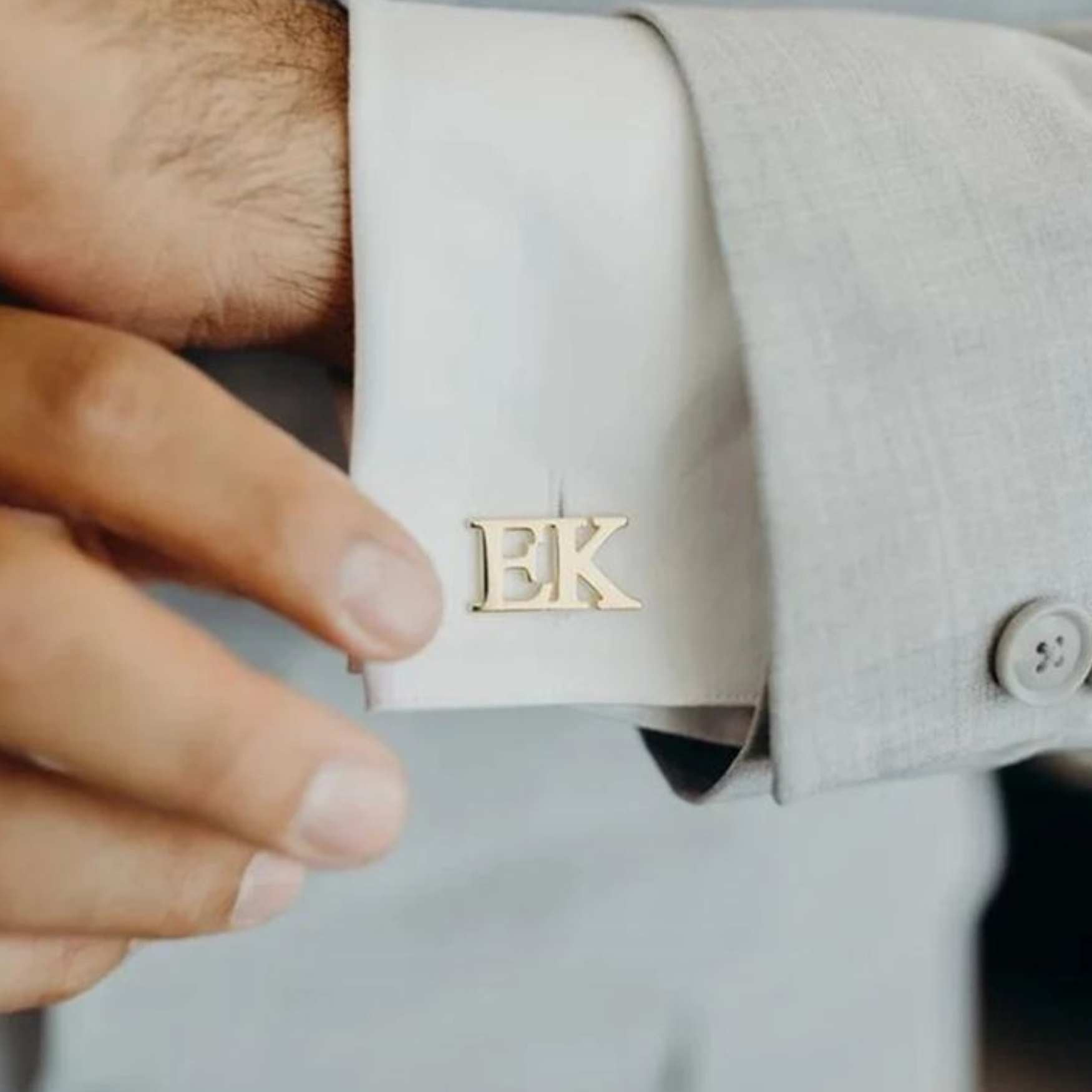 Elegant 22 Carat Gold Plated Initial Cufflinks – A Statement of Style