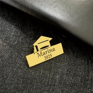Customised Graduation Brooch with Name – 22 Carat Gold Plated & 925 Silver Plated