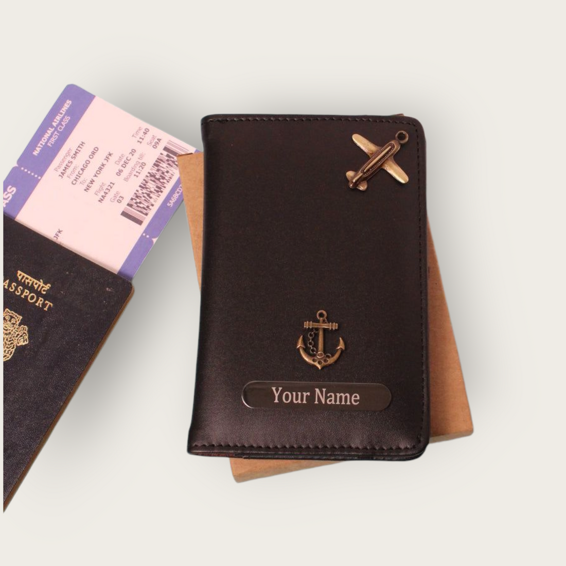 Customised Passport Holder with Name & Logo | Travel Wallet in Multiple Colours