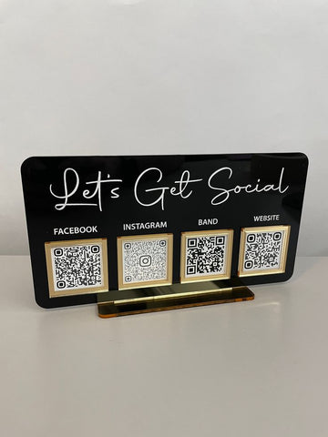 Personalized Review Table Stand | Google, Instagram & Website QR