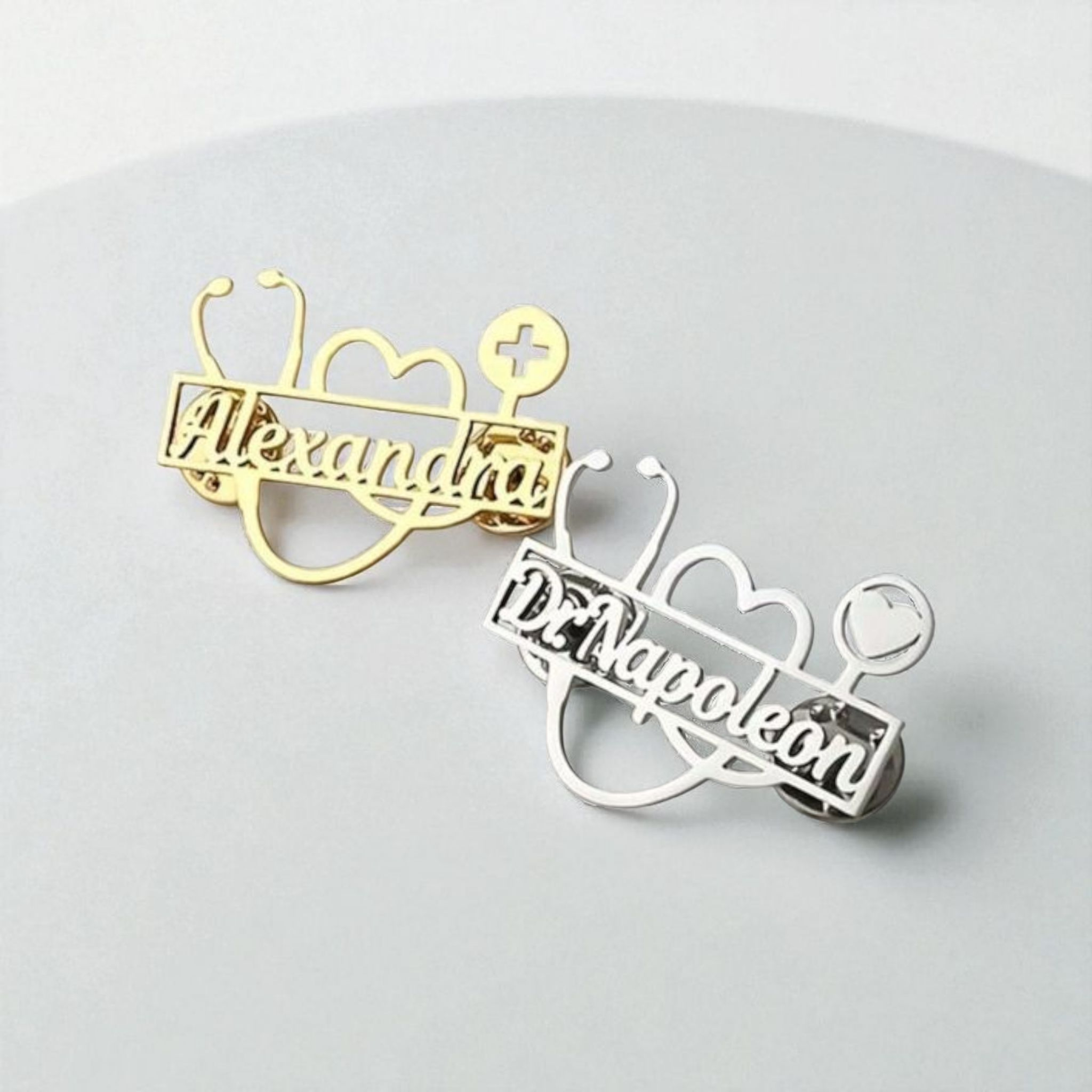Customised Doctor Lapel Pin | 22 Carat Gold Plated & 925 Silver Plated
