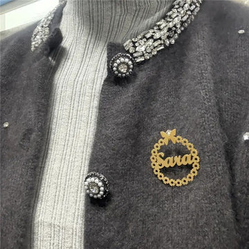 Customised Name Brooches for Wedding & Gifting – 22 Carat Gold Plated & 925 Silver Plated