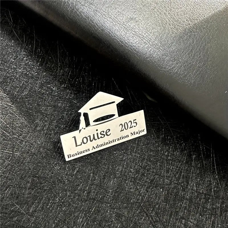 Customised Graduation Brooch with Name – 22 Carat Gold Plated & 925 Silver Plated