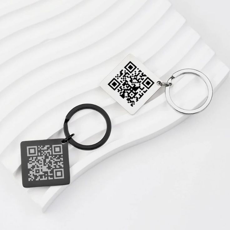 Custom Acrylic Barcode Keychain – Personalized with Your Song, Name, or Code