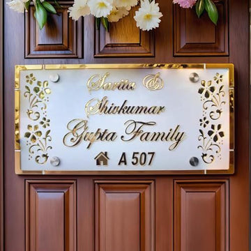 Stylish Dual-Colour Customised Door Sign”