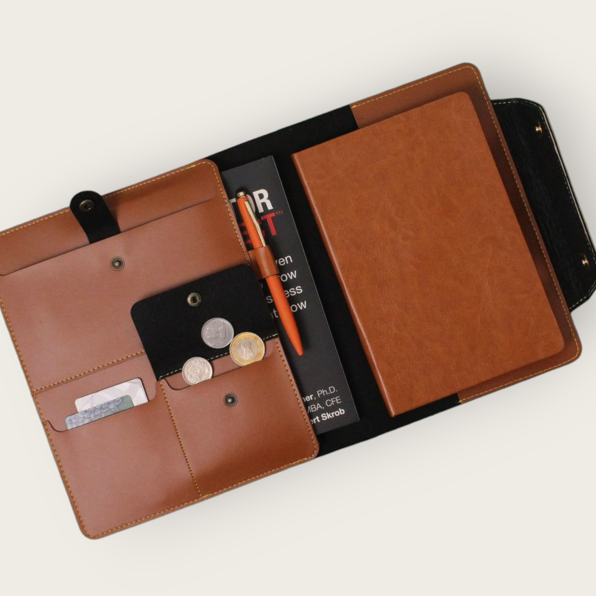 Premium Leather Diary Organizer | Multi-Utility Office Planner Case