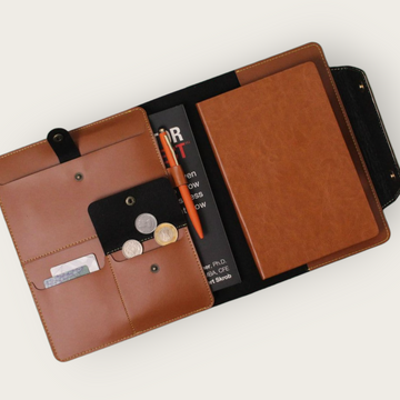 Premium Leather Diary Organizer | Multi-Utility Office Planner Case