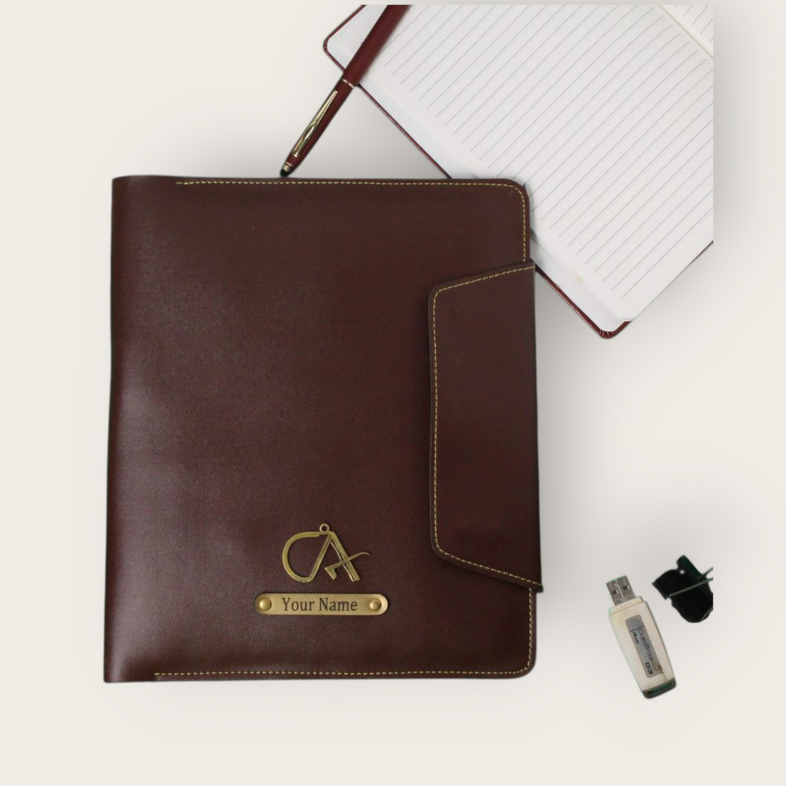Premium Leather Diary Organizer | Multi-Utility Office Planner Case