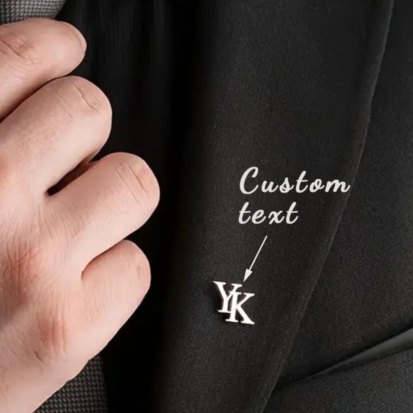 Customised Initial Lapel Pin Brooch – 21K Gold Plated & 925 Silver Plated